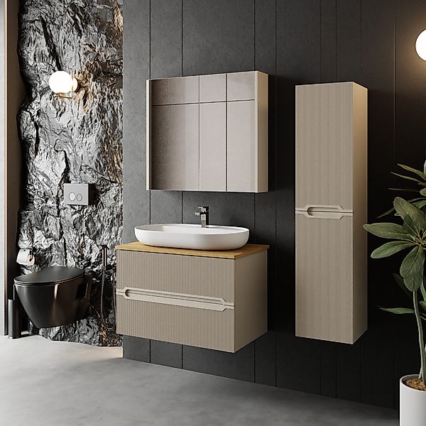 Karen Badmöbel-Set Badmöbel Set Bella, (Komplett-Set, Standartmäßig 3-Teili günstig online kaufen