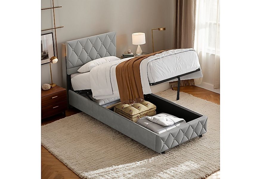 REDOM Polsterbett Funktionsbett Stauraumbett (90x200 cm Ausgezeichnete Atmu günstig online kaufen