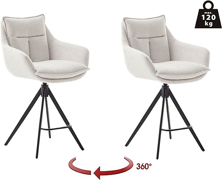 MCA furniture Bistrostuhl »Parker Tresenstuhl mit Armlehnen Tresenhocker«, günstig online kaufen