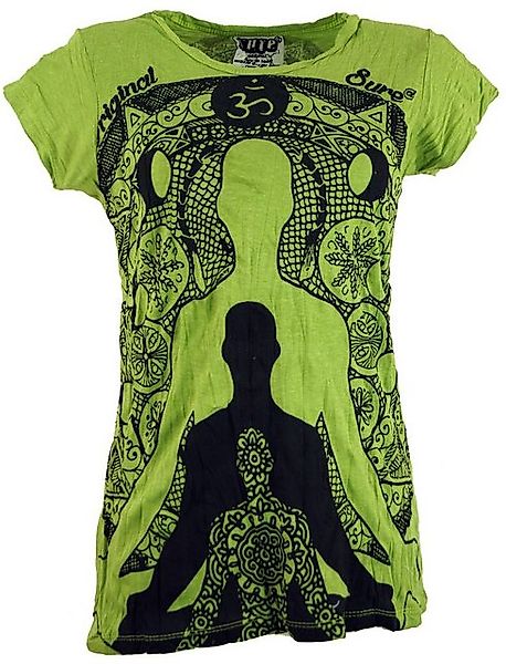 Guru-Shop T-Shirt Sure T-Shirt Meditation Buddha - lemon alternative Beklei günstig online kaufen