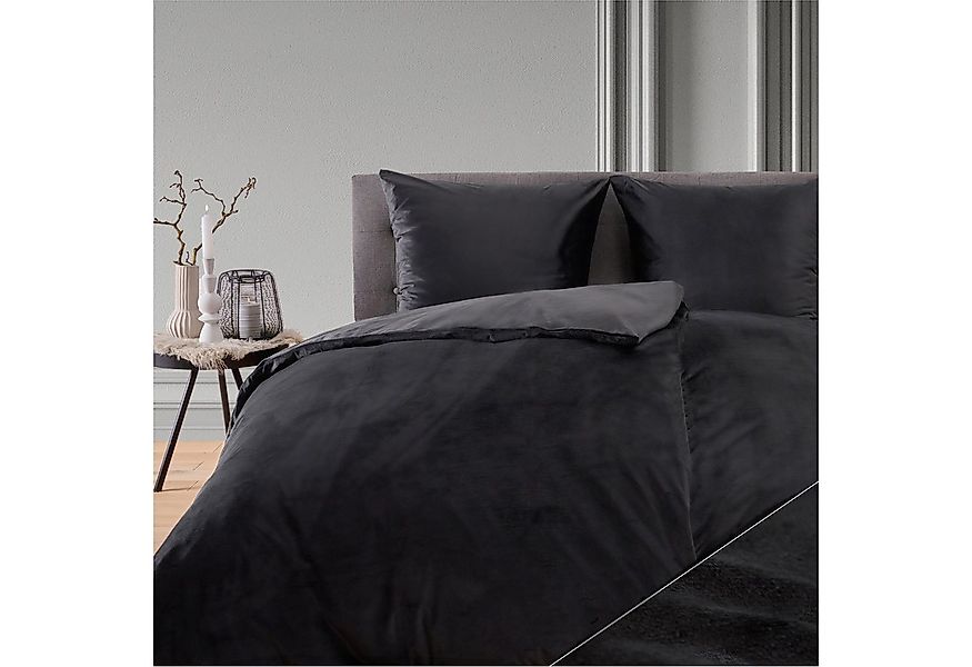 Blumtal Bettwäsche Cashmere-Touch Plüsch, warme Winterbettwäsche + Kopfkiss günstig online kaufen