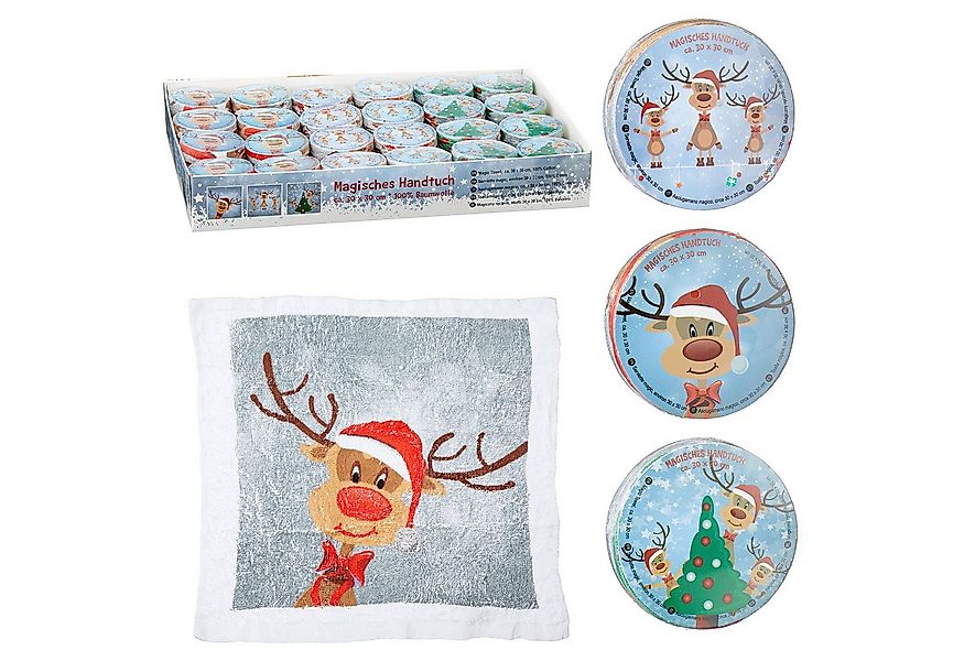 Annastore Gästehandtuch 6 x Magisches Handtuch Rentier Ole - Gästehandtüche günstig online kaufen