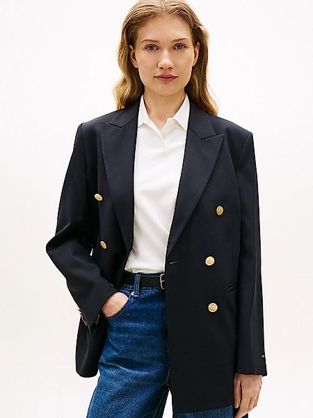 Tommy Hilfiger Kurzblazer TIMELESS WOOL DB BLAZER mit doppelreihiger Knopfl günstig online kaufen
