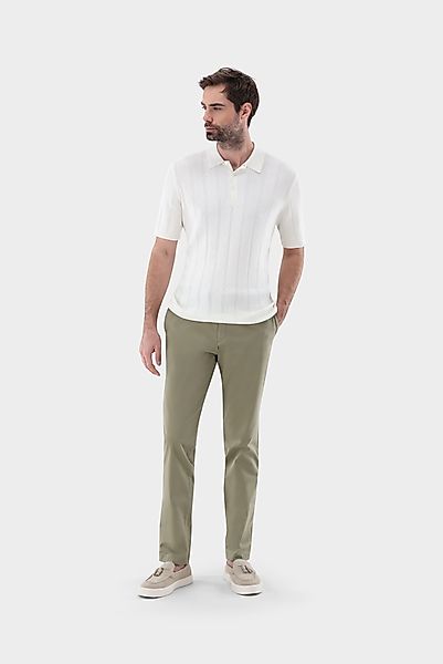 Strick-Poloshirt mit Jacquard Streifen günstig online kaufen