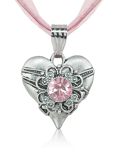 LUISIA® Kette mit Anhänger 'Paula' mit Kristallen von Swarovski®, Rosa günstig online kaufen