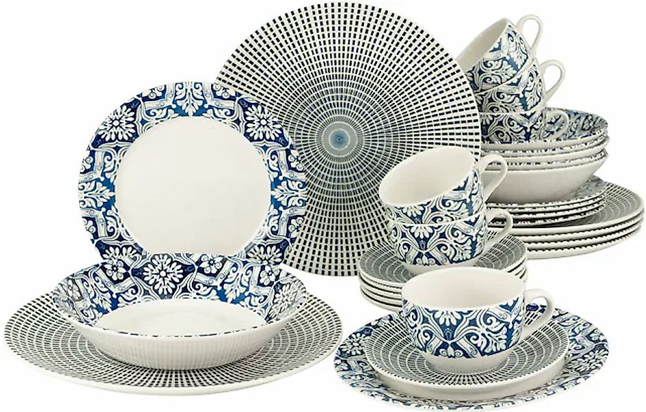 CreaTable Kombiservice »Geschirr-Set Marrakesch 2«, (Set, 30 tlg., Kaffeese günstig online kaufen