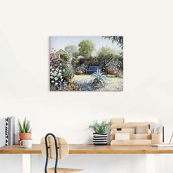 Artland Leinwandbild "Ruhiger Garten", Garten, (1 St.), auf Keilrahmen gesp günstig online kaufen