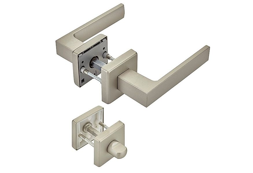 SO-TECH® Drückergarnitur Türdrücker CUBE Edelstahloptik matt 120x22mm Vierk günstig online kaufen