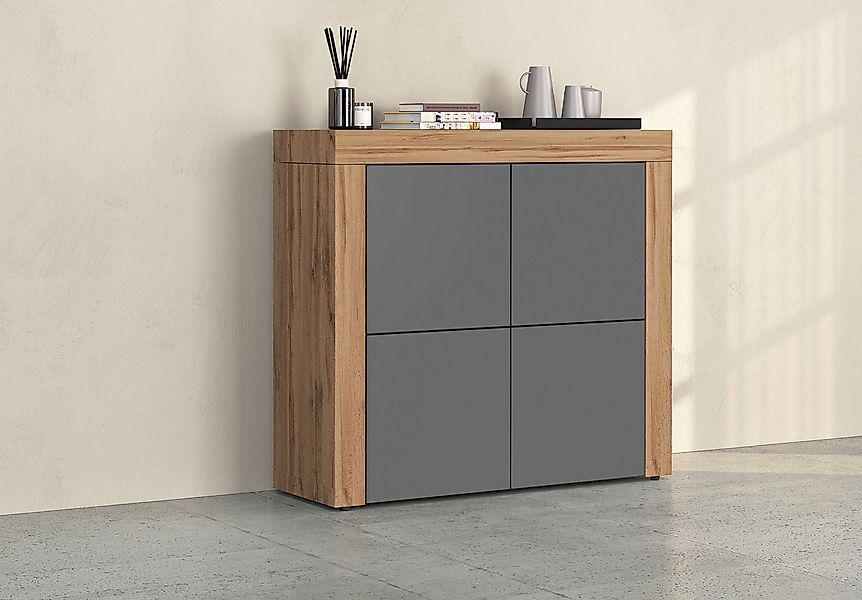 INOSIGN Highboard CHRONOS Breite 140 cm mit 4 Türen und 8 Fächer 'Made in I günstig online kaufen