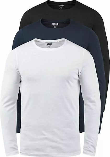 !Solid Rundhalsshirt SDBasal Langarmshirts 3er-Pack günstig online kaufen