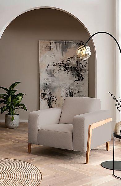 exxpo - sofa fashion Sessel "Starr, Loungesessel, Scandic Design mit Sichth günstig online kaufen