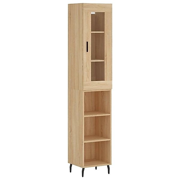vidaXL Highboard Sonoma-Eiche 34,5x34x180 cm Holzwerkstoff 3199380 günstig online kaufen