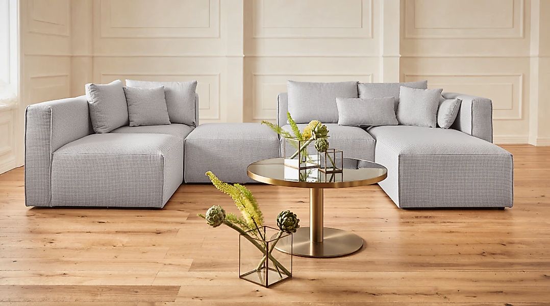 Home affaire Wohnlandschaft "Comfine U-Form", zusammengesetzt aus Modulen, günstig online kaufen