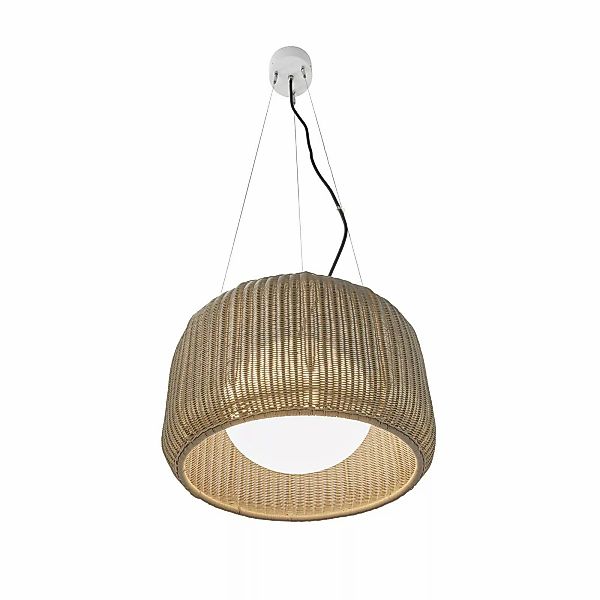 Bover LED-Außen-Hängelampe Fora S, naturweiß/beige, Ø 50 cm günstig online kaufen