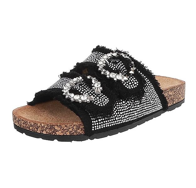 Ital-Design Modische Damen Sandalen mit Komfort und Dekoration Pantolette ( günstig online kaufen