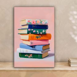 OneMillionCanvasses® Leinwandbild Bücher - Stapel - günstig online kaufen