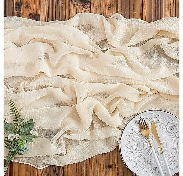 NUODWELL Tischläufer Käsetuch-Tischläufer 90x300 cm, Rustikal Romantisch La günstig online kaufen