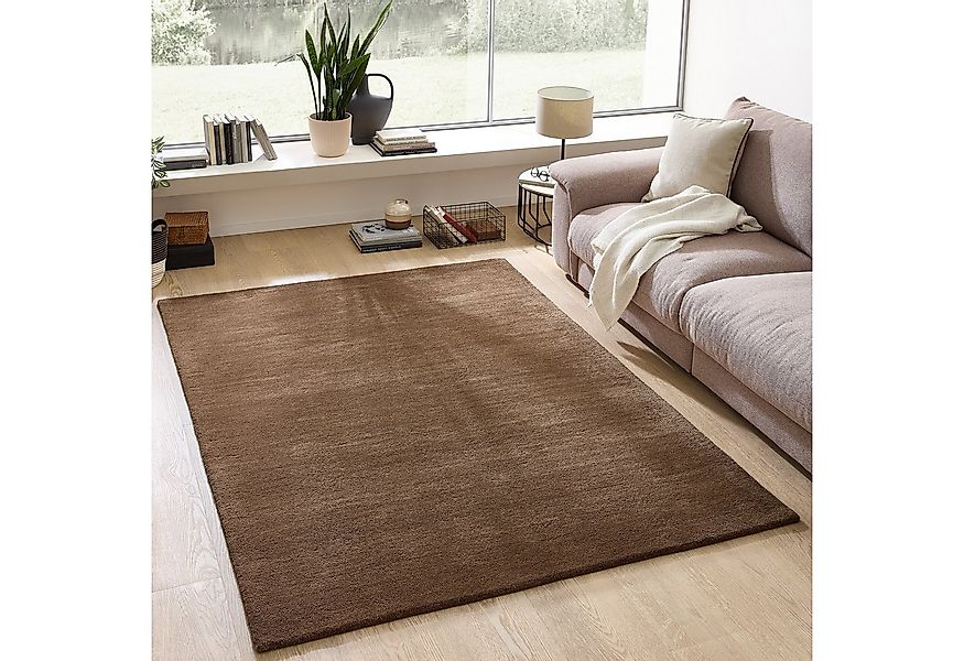 my home Wollteppich Gabbo Natur, Handgefertigt, Teppich, reine Wolle, melie günstig online kaufen