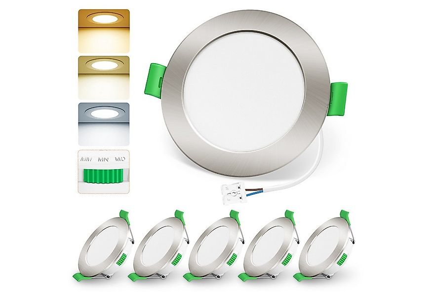 ALUSSO LED Einbaustrahler 6er-Set, Decken Leuchte, Flach Strahler für Bad, günstig online kaufen