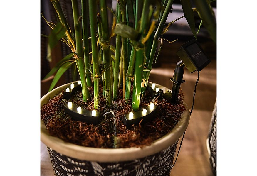 Spetebo LED Solarleuchte 5er Set Blumentopf Beleuchtung, Solar, LED fest in günstig online kaufen