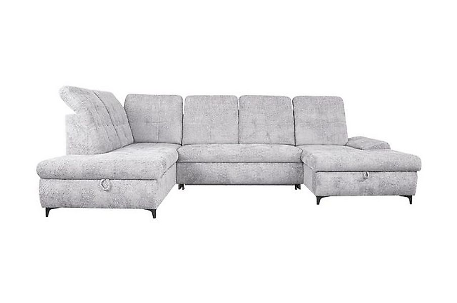 OKAA Sofa Wohnlandschaft Bella 2 mit Schlaffunktion, Bettkasten, inkl.Kopft günstig online kaufen