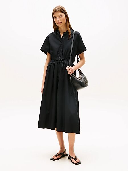 Tommy Hilfiger A-Linien-Kleid "SMOCKED CO MIDI S/S DRESS" günstig online kaufen