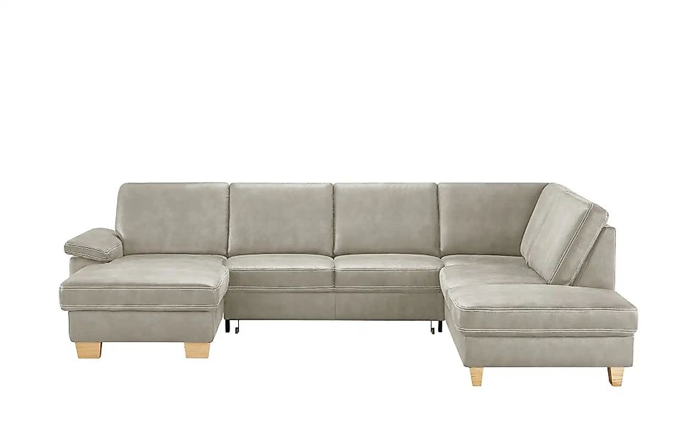 meinSofa Wohnlandschaft  Kunstleder Samu ¦ grau ¦ Maße (cm): B: 316 H: 90 T günstig online kaufen