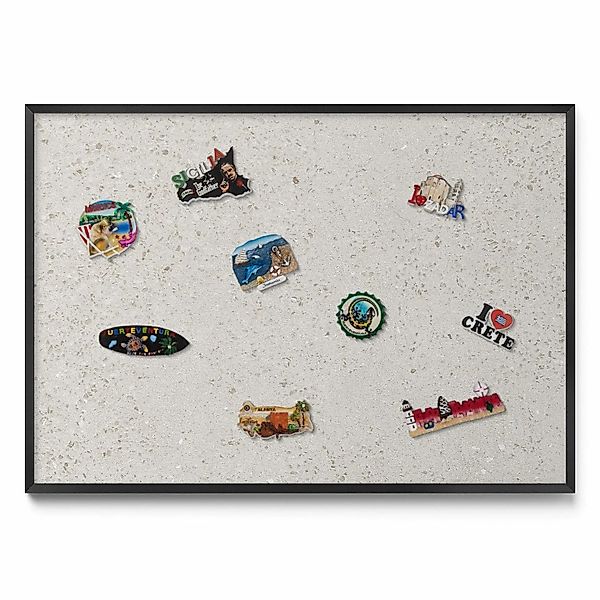 Tulup Magnettafel Magnettafel für die Wand Gerahmt Hellstein Gres 100x70 cm günstig online kaufen