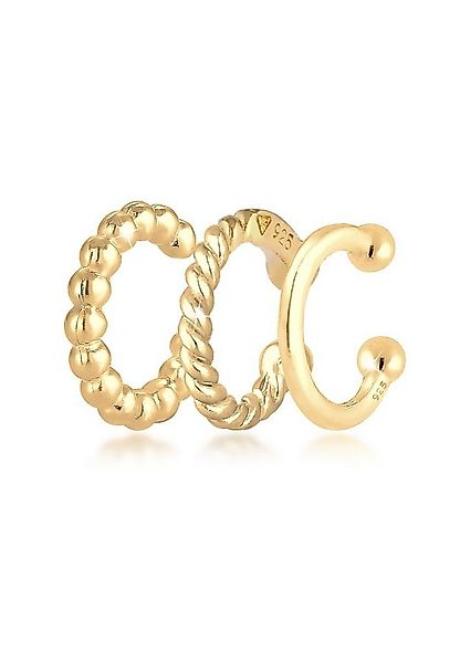 Elli Single-Ohrhaken Ohrklemme Ear Cuff 3er Set Kugel 925 Silber günstig online kaufen