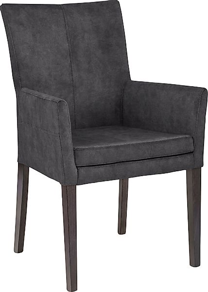 Home affaire Armlehnstuhl "Aspen" () Beine aus massiver Buche, wengefarben günstig online kaufen