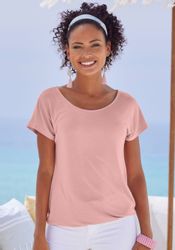 Vivance Kurzarmshirt "mit Häkelspitze am Rücken" 2er-Pack, aus weichem Visk günstig online kaufen
