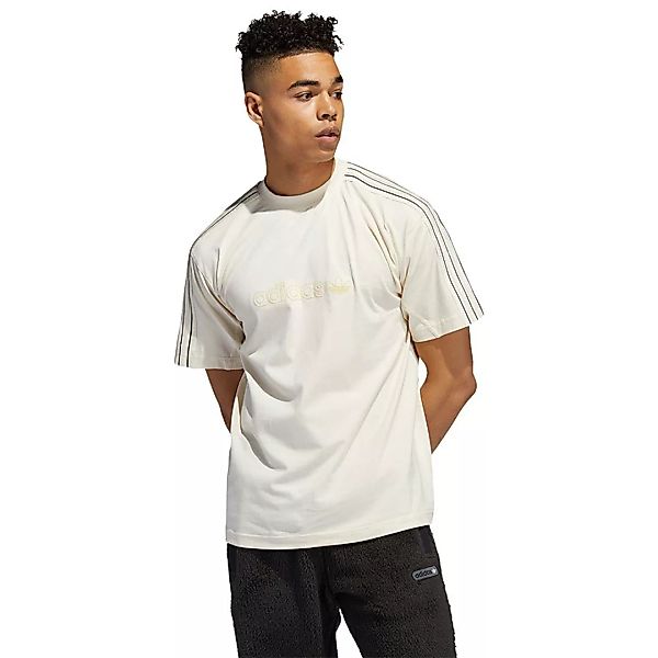 Adidas Originals Shadow Stripe Kurzärmeliges T-shirt L Wonder White / Black günstig online kaufen