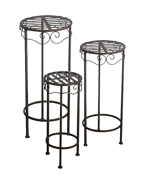Spetebo Blumenständer Metall Blumenhocker Rund im günstig online kaufen