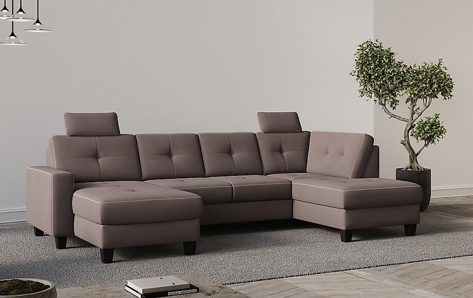 Home affaire Wohnlandschaft "Varese" wahlweise mit Bettfunktion und Bettkas günstig online kaufen