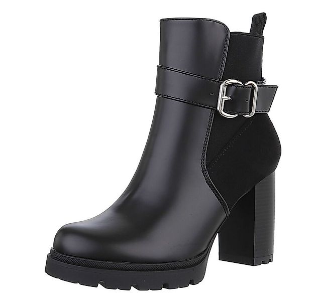 Ital-Design Damen Freizeit High-Heel-Stiefelette (88489423) Blockabsatz Sti günstig online kaufen
