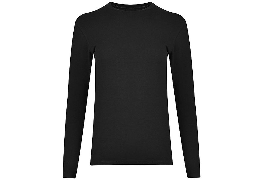 Evoni Langarmshirt Damen Langarm Basic Shirt Baumwolle günstig online kaufen
