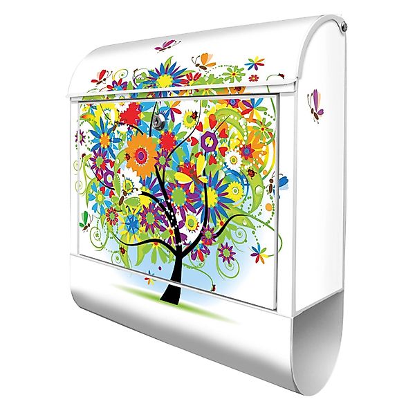 Banjado Design Briefkasten Silber Pulverbeschichtet, 39x47x14cm, 2 Schlüsse günstig online kaufen