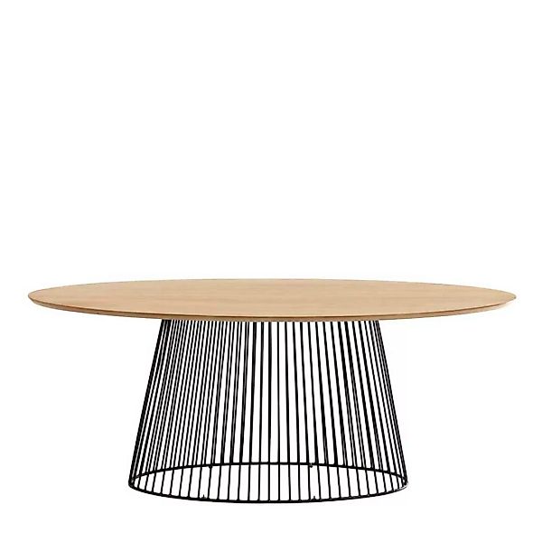 Tisch Esszimmer mit ovaler Tischplatte Drahtgestell günstig online kaufen
