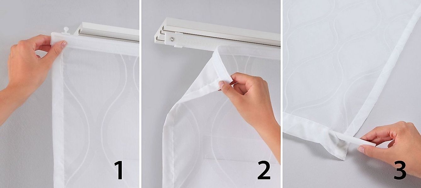 Gardinenbox Schiebegardine (1 St), Klettband, blickdicht, Microfaser, Bedru günstig online kaufen