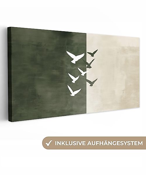 OneMillionCanvasses® Leinwandbild Panorama Japandi - Vogel günstig online kaufen