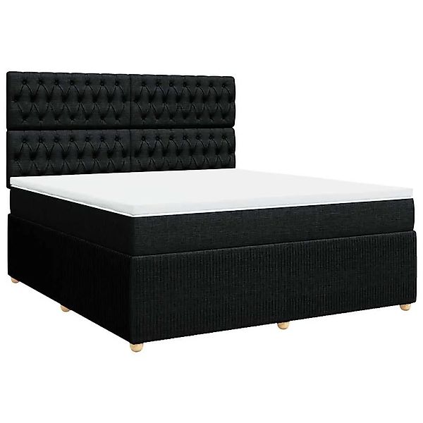 vidaXL Boxspringbett mit Matratze Schwarz 180x200 cm Stoff 3292144 günstig online kaufen