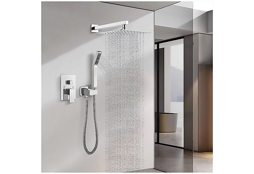 XERSEK Duschsystem Edelstahl Komplettset Duscharmatur Set, Unterputz Duschs günstig online kaufen