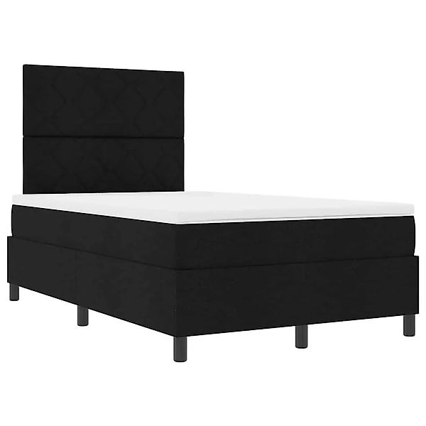 vidaXL Boxspringbett mit Matratze Schwarz 120 x 190 cm Stoff 3342930 günstig online kaufen