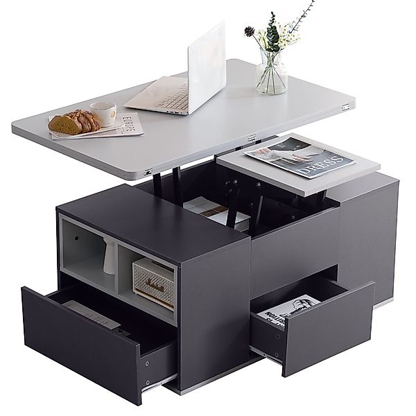 autolock Couchtisch Couchtisch Hebbarer Sofatisch, Tischplatte öffnet günstig online kaufen