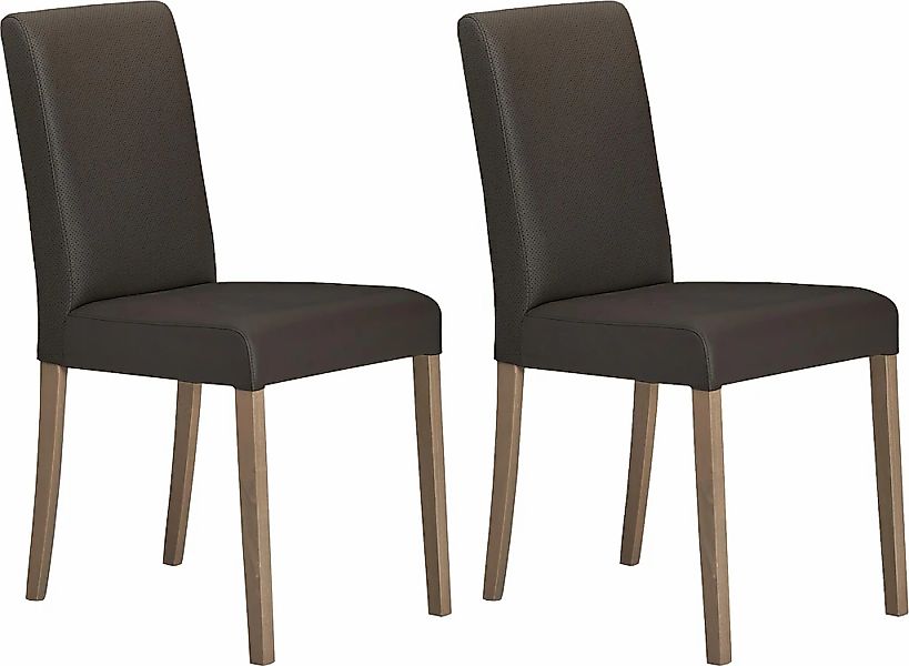 massivline&more 4-Fußstuhl "Sylt" (Set) 2 Stk. Kunstleder Gestell aus Massi günstig online kaufen