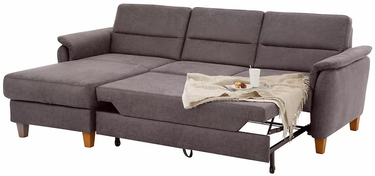 Home affaire Ecksofa »Palmera L-Form«, Federkern, wahlweise mit Bettfunktio günstig online kaufen