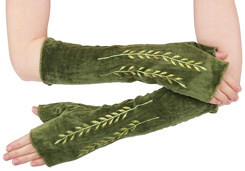 PUREWONDER Armstulpen Bestickte Armstulpen aus Samt, günstig online kaufen