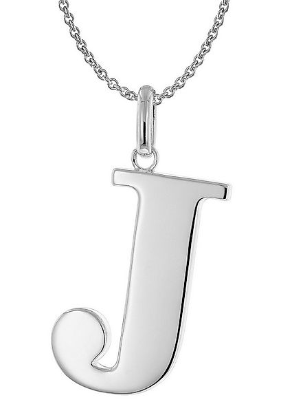 trendor Kette mit Anhänger mit Großem Buchstaben J 925 Silber günstig online kaufen