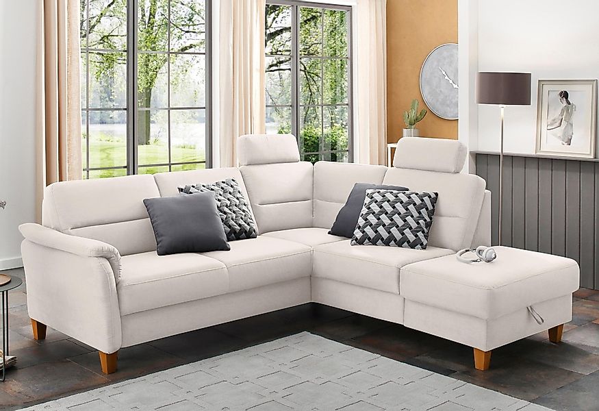 Home affaire Ecksofa "Palmera L-Form, B: 236 cm" optional Bettfunktion & Be günstig online kaufen