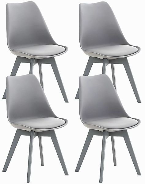 CLP Küchenstuhl Linares (4er Set), Buchenholz-Gestell, günstig online kaufen